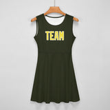 Custom Olive Light Yellow Cheerleader Dress