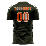 Custom Olive Orange Soccer Jersey