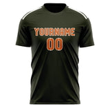 Custom Olive Orange Soccer Jersey