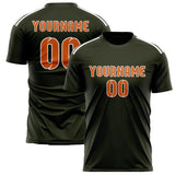 Custom Olive Orange Soccer Jersey