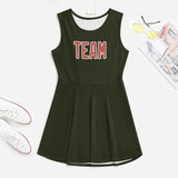 Custom Olive Copper Rose Cheerleader Dress