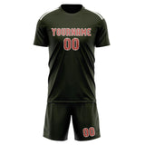 Custom Olive Copper Rose Soccer Jersey