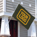 Custom Olive Yellow Flag