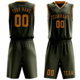 Custom Olive Yellow Basketball Set
