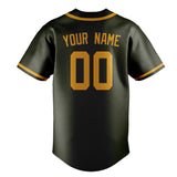 Custom Olive & Yellow Colors Design Sports Baseball Jersey