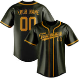 Custom Olive & Yellow Colors Design Sports Baseball Jersey