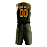 Custom Olive Yellow Basketball Set