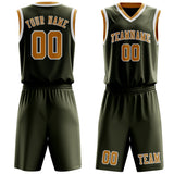 Custom Olive Yellow Basketball Set