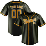 Custom Olive & Yellow Colors Design Sports Baseball Jersey