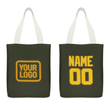Custom Olive Gold Canvas Tote Bag