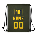Custom Olive Gold Drawstring Bag