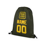 Custom Olive Gold Drawstring Bag