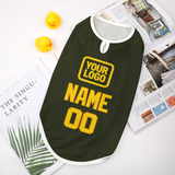 Custom Olive Gold Pet Vest