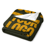 Custom Olive Yellow Blanket