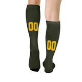 Custom Olive Gold Knee-High Sock