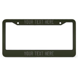 Custom Olive Dark Grey License Plate Frame
