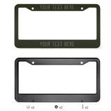 Custom Olive Dark Grey License Plate Frame