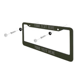 Custom Olive Dark Grey License Plate Frame