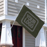 Custom Olive Dark Grey Flag