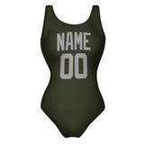 Custom Olive Gray Swimsuit