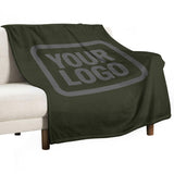 Custom Olive Dark Grey Blanket