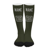 Custom Olive Gray Knee-High Sock