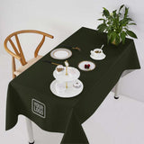 Custom Olive Dark Grey Square Table Cloth