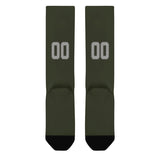 Custom Olive Gray Knee-High Sock