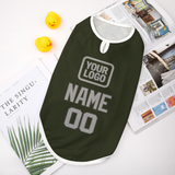 Custom Olive Gray Pet Vest