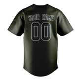 Custom Olive & Dark Grey Colors Design Sports Baseball Jersey