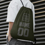 Custom Olive Dark Grey Drawstring Bag