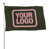 Custom Olive Light Pink Flag