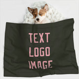 Custom Olive Light Pink Pet Blanket