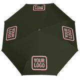 Custom Olive Light Pink Automatic Umbrella