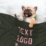 Custom Olive Light Pink Pet Blanket