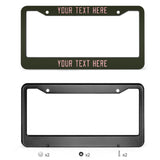 Custom Olive Light Pink License Plate Frame