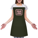 Custom Olive Light Pink Apron