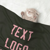 Custom Olive Light Pink Pet Blanket