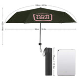 Custom Olive Light Pink Automatic Umbrella