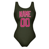 Custom Olive Pink Swimsuit