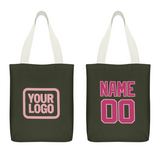 Custom Olive Pink Canvas Tote Bag