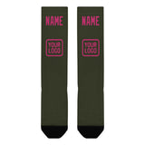 Custom Olive Pink Knee-High Sock