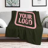 Custom Olive Light Pink Blanket