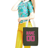 Custom Olive Pink Canvas Tote Bag