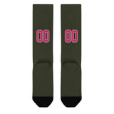 Custom Olive Pink Knee-High Sock