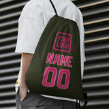Custom Olive Pink Drawstring Bag