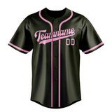 Custom Olive & Light Pink Colors Design Sports Baseball Jersey
