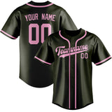 Custom Olive & Light Pink Colors Design Sports Baseball Jersey