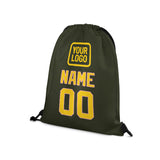 Custom Olive Gold Drawstring Bag