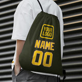 Custom Olive Gold Drawstring Bag